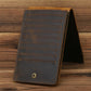 Men's Long Leather Wallet – Crazy Horse Cowhide Card Holder, Phone & Money Bag with 18 Card Slots