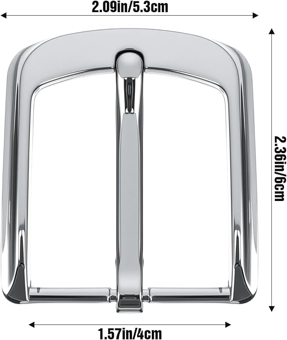 3-Pack Metal Prong Buckle Set - Silver, Black & Bronze