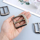 3-Pack Metal Prong Buckle Set - Silver, Black & Bronze