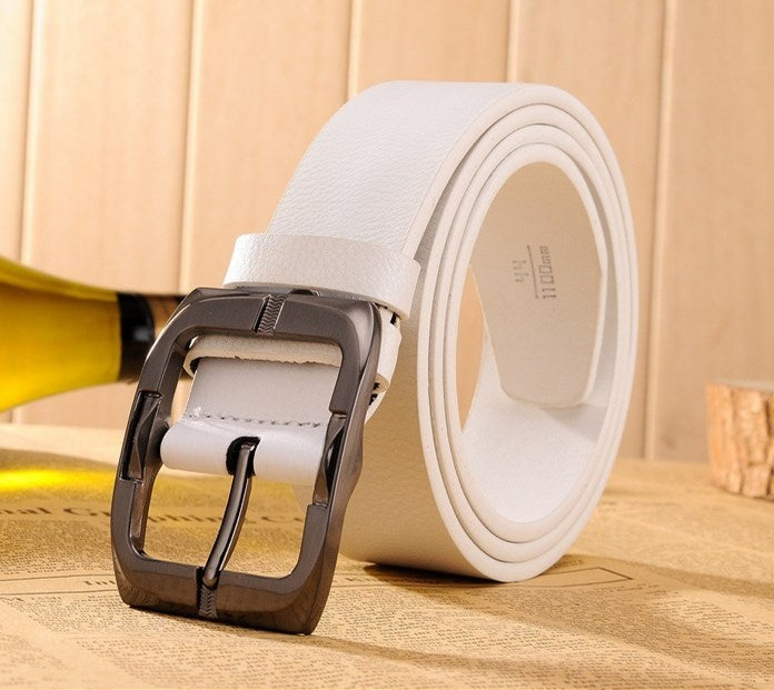 Men’s Luxury Cowhide Leather Belt – Pin Buckle