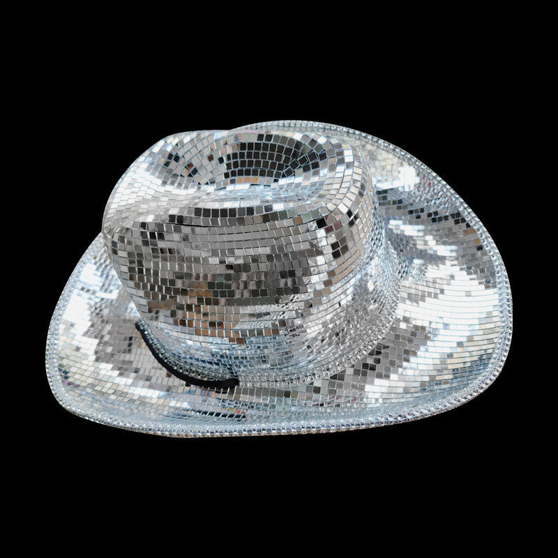 Prom Party Reflective Mirror Laser Fisherman Cowboy Hat