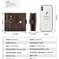 RFID Blocking Crazy Horse Leather Men’s Wallet with Vintage Style and Secure Compartments