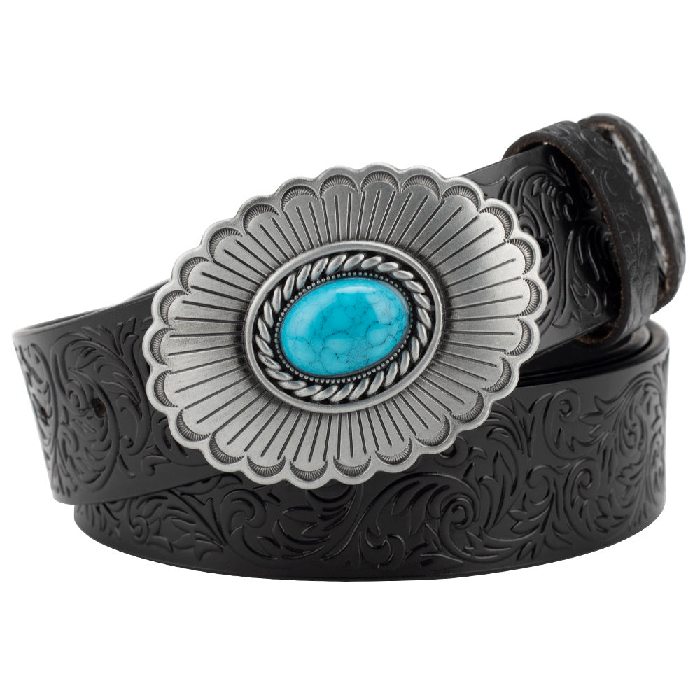 Embossed Women's Decorative Belt European And American Style Retro