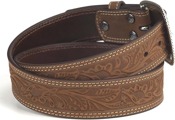 Men's Floral Embossed Leather Belt – Ariat Style