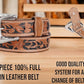 Men's Full Grain Leather Belt Strap – Interchangeable Buckle