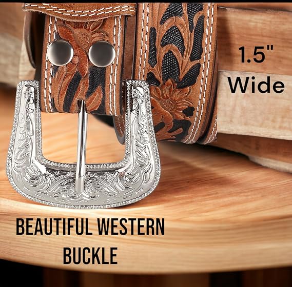 Men's Full Grain Leather Belt Strap – Interchangeable Buckle