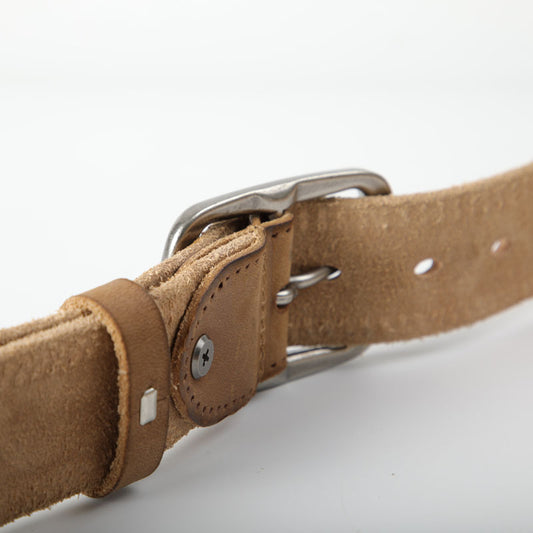 Distressed Soft Cowhide Men’s Retro Leather Belt