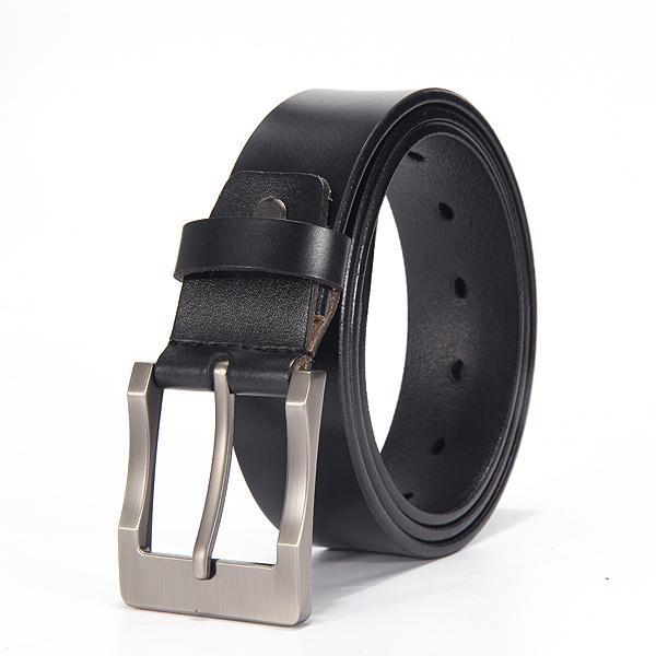 Fashion Men Genuine Leather Adjustable Pin Buckle Belt