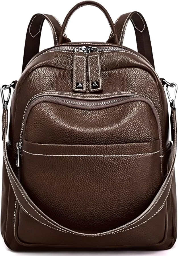 Genuine Leather Convertible Backpack Purse for Women