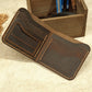 Men’s Handmade Genuine Leather Wallet – Retro Horizontal Square Design