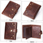 Men’s High-End Suede Leather Business Wallet – Premium First Layer Cowhide, Magnetic Closure