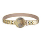 Unisex Western Rhinestone Belt – Dazzling Crystal Round Buckle | PU Leather