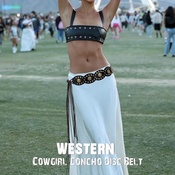 Women's Boho Disc Concho Belt – Western Cowgirl