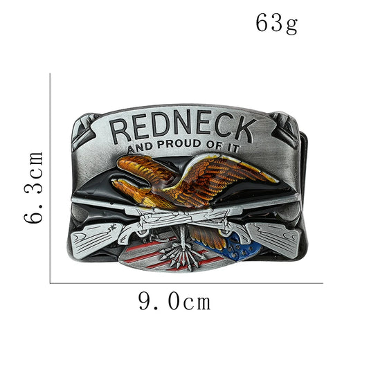 Men's Shotgun Eagle Belt Buckle - Durable Western & Redneck Style