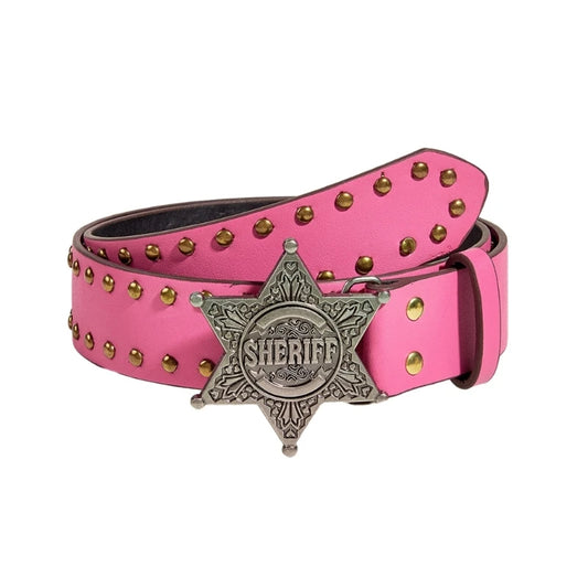 Y2K Star Buckle Rivet Belt for Women | Punk Western Cowgirl Jeans Waist Belt