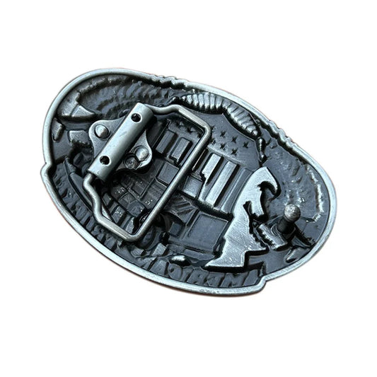 Men's American Trucker Eagle Western Zinc Alloy Belt Buckle