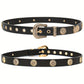 Women's Studded Faux Leather Belt - Western Punk Style for Dresses & Jeans