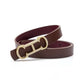 Women's Designer Split Western Leather Belt - Fashion Alloy Buckle for Jeans & Dresses