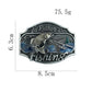 Western Cowboy "I'd Rather Be Fishing" Enamel Belt Buckle for Men