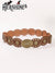 Women's Western Boho Wide Disc Belt - PU Leather Concho Cowgirl Waist Belt