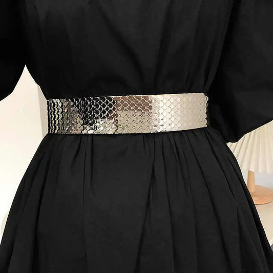 Women's Wide Western Leather Waist Cinch Belt | Solid & Versatile Dress Accessory