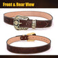 Genuine Leather Western Cowboy Belt – Engraved Buckle