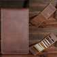Men's Long Leather Wallet – Crazy Horse Cowhide Card Holder, Phone & Money Bag with 18 Card Slots