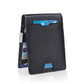 Men’s Carbon Fiber-Style PU Leather Money Clip Wallet – Slim Card Holder