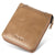 Men’s Short Leather Wallet – First Layer Cowhide, Zipper Design
