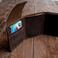 Personalized Retro Day Dreamer Horse Leather Trifold Wallet – Genuine Cowhide