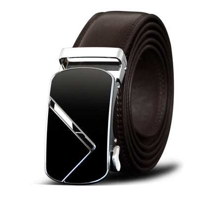 Men’s Statement Cowhide Belt with Automatic Buckle