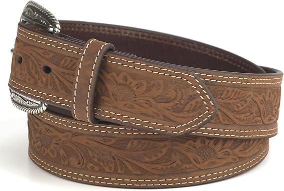 Men's Floral Embossed Leather Belt – Ariat Style