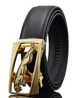 Men's Automatic Buckle Leather Belt