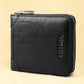 Men’s Short Leather Wallet – Anti-theft RFID Zipper Multifunctional