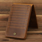 Men's Long Leather Wallet – Crazy Horse Cowhide Card Holder, Phone & Money Bag with 18 Card Slots