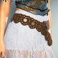 Adjustable Women's Western Leather Heart Cutout Belt – Boho, Gothic & Punk Style