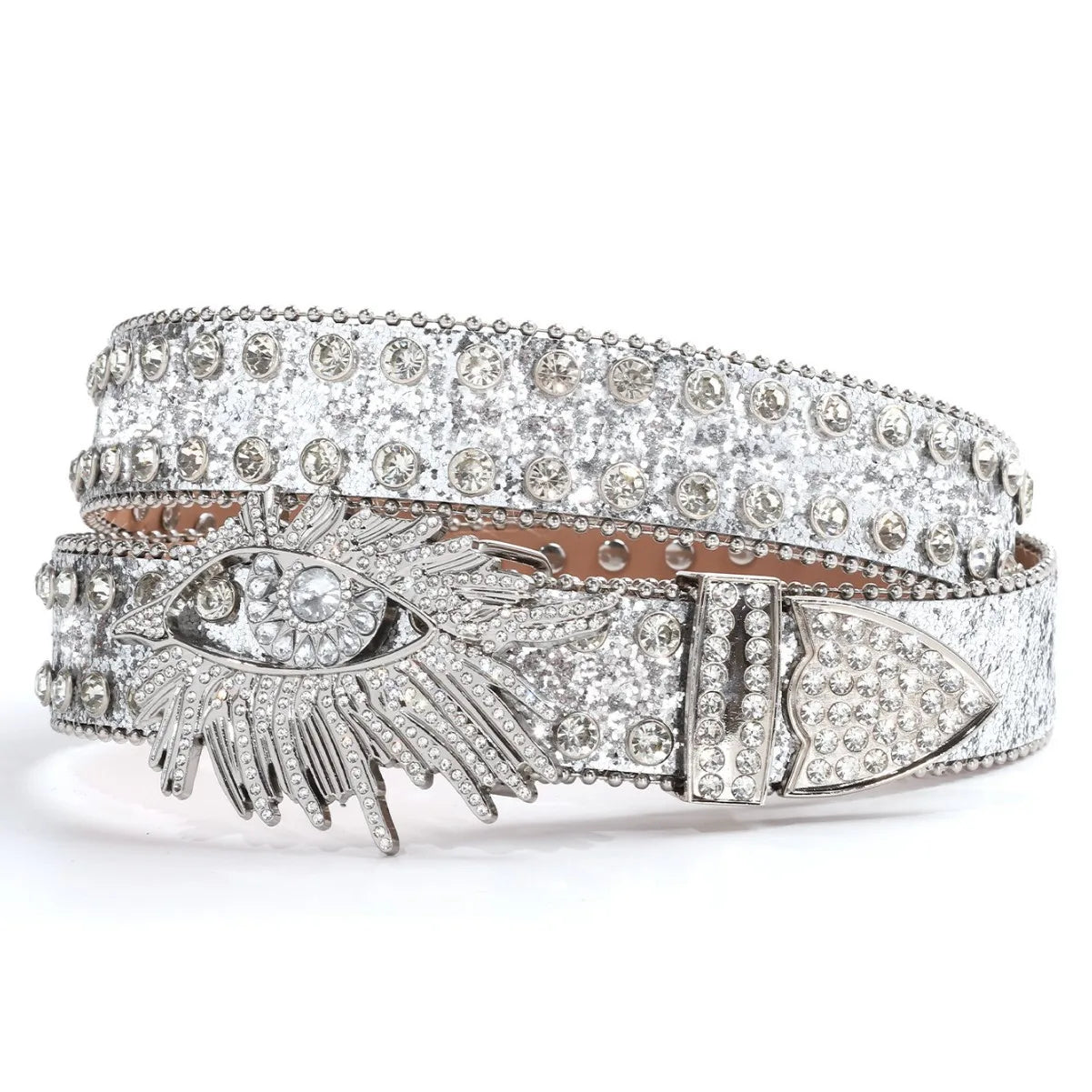 Sparkling Western Rhinestone Belt for Men & Women – Crystal Studded Cowboy Jeans
