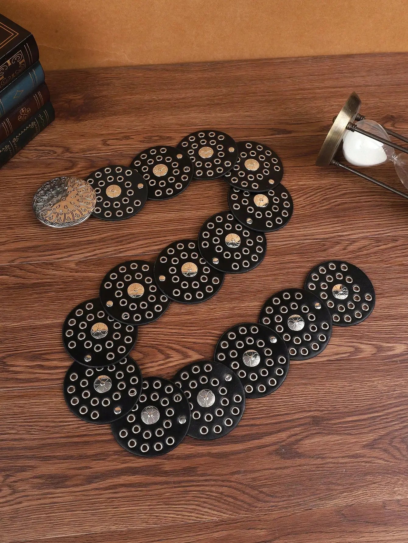 Women's Vintage Bohemian PU Leather Belt | Western Dot Pattern