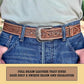 Men's Full Grain Western Belt – Handmade Snap-On Buckle