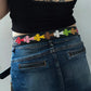 Unisex Colorful Lychee Pattern PU Leather Belt – Gothic, Western & Punk Jeans Style