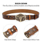 Bison Denim Men's Western Genuine Leather Belt – Longhorn Bull Buckle