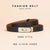 Women's Adjustable Western Brown Skinny Leather Belt with Gold Turn Lock Buckle
