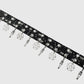 Women's Black Pentagram Eye Y2K Punk Western Leather Belt