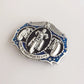Live to Ride Ride to Live Men's Motorcycle Belt Buckle - Vintage Style Enamel
