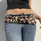 Women's Plush Animal Print Western Waist Belt - Adjustable Furry Leopard Cincher