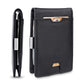 Men’s Carbon Fiber-Style PU Leather Money Clip Wallet – Slim Card Holder