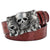 Skull Head Embossed With Two-story Bull's Head Belt