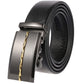 Men’s Statement Leather Ratchet Belt with Automatic Buckle