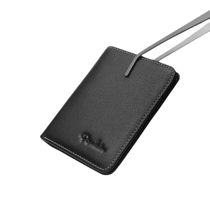 Men’s Short Genuine Leather Ultra-Thin Slim Wallet | Soft Business Style