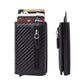 Carbon Fiber RFID Blocking Wallet – Slim Minimalist Metal Card Holder for Men & Women, Double-Sided Credit Card Case with Magnetic Closure